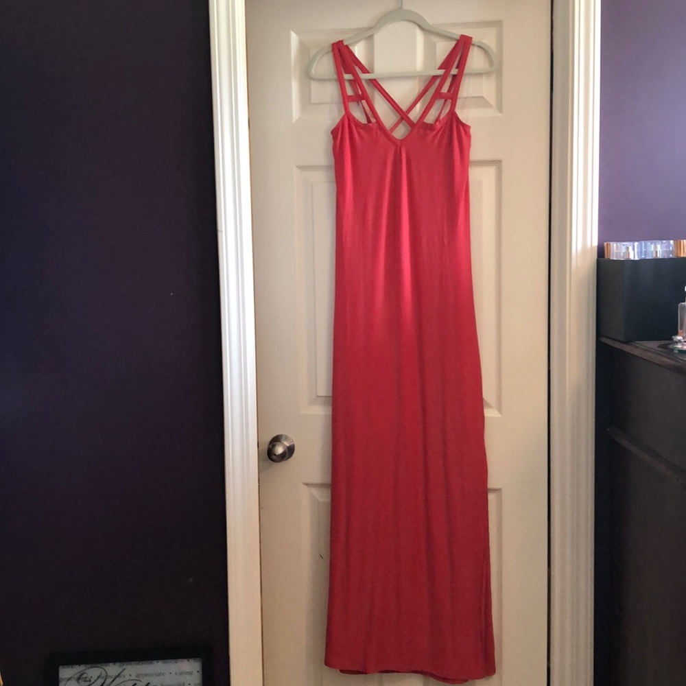 NWOT super soft and cute coral maxi dress